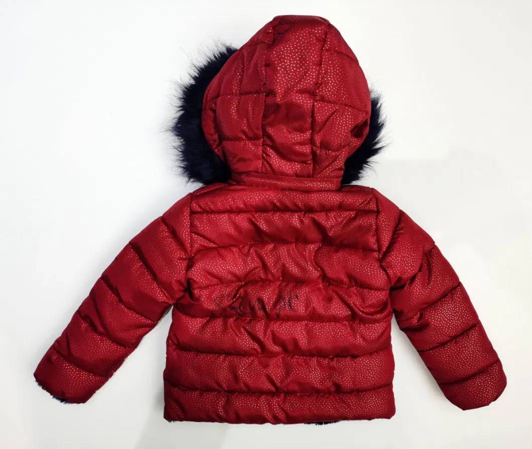 Little Girl Children Winter Faux-Fur Warm Qualited Jacket outdoor Coat