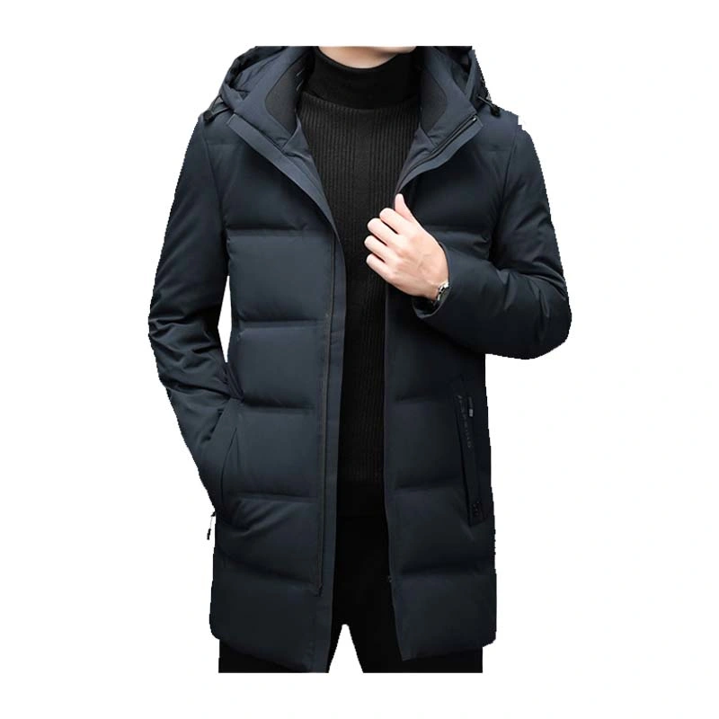 Winter Customized High Quality Fitness Polyester Duck Down Long Puffer Coat