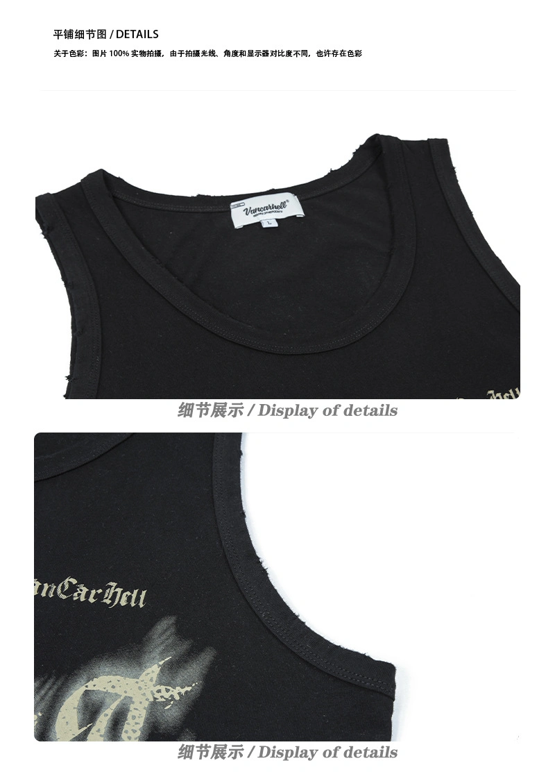 Custom Washed Drop Armhole Sleeveless Gym Shirt