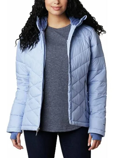 Women Winter Coat Synthetic Fibers Down Jacket with Hood and Zipper