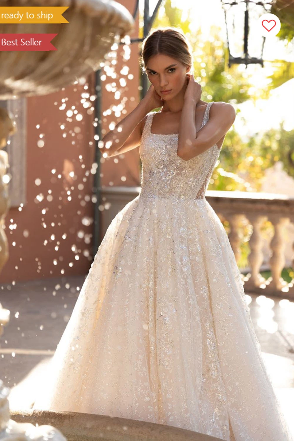 Luxury Illusion Floral Sequined Lace Appliques Wedding Gowns Backless O-Neck Ball Gown Sleeveless Bridal Wedding Dress Tulle