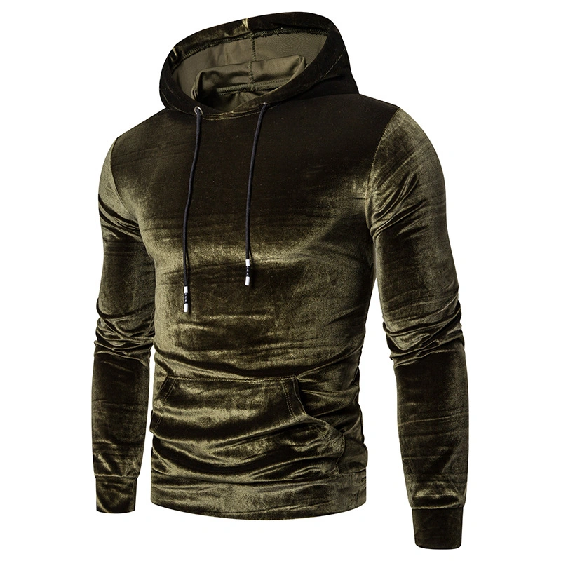 High Quality Fashion Hooded Pure Color Fleece Casual Loose The Man Jumper Street Style Long-Sleeved Pullover Hoodie