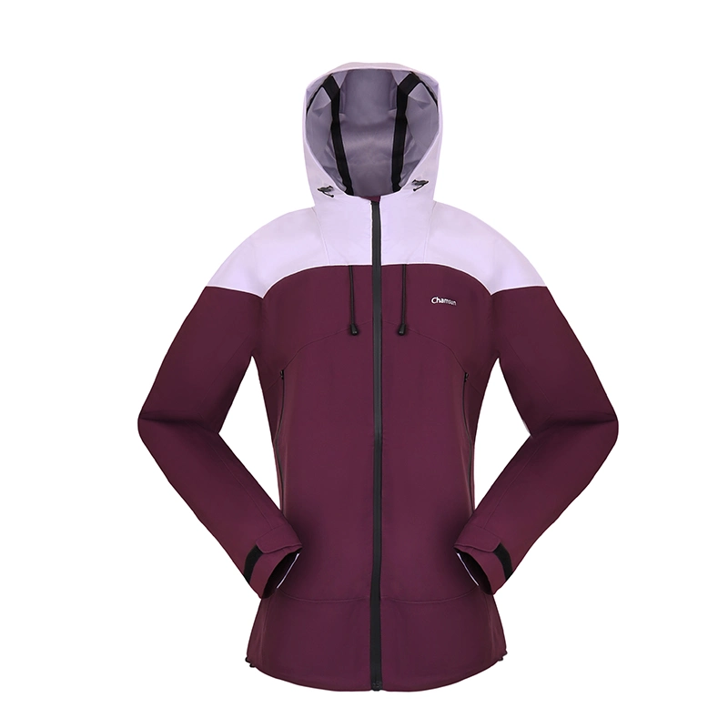 High Performance Lightweight Ladies&prime; 3 Layer Hardshell Windbreaker Jacket