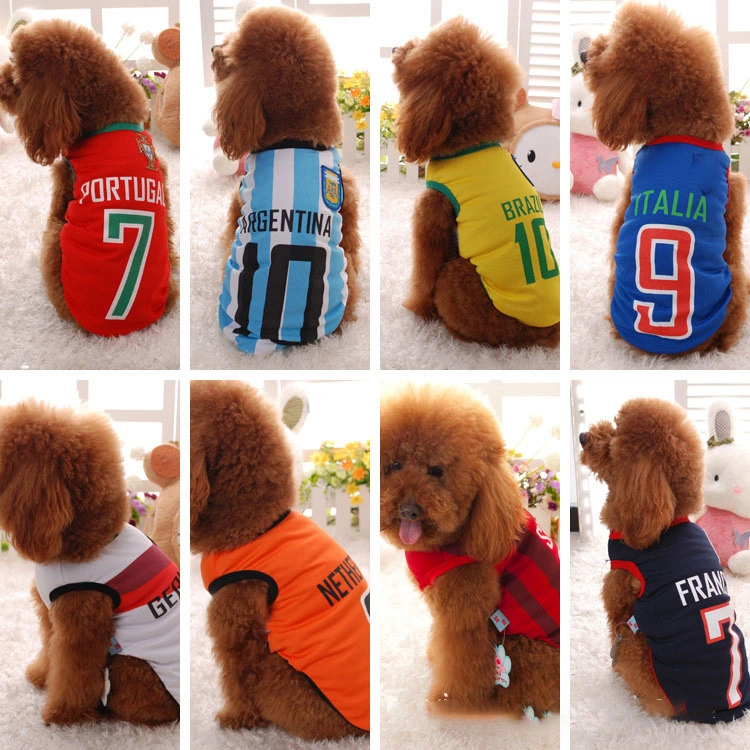 Customized Football Basketball Pet Apparel Vest Dog Jerseys Soccer Team Pet Dog Jersey T-Shirt