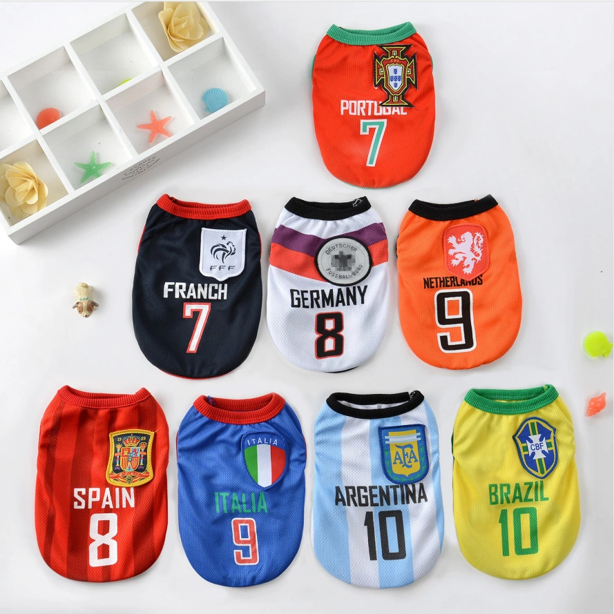 Customized Football Basketball Pet Apparel Vest Dog Jerseys Soccer Team Pet Dog Jersey T-Shirt