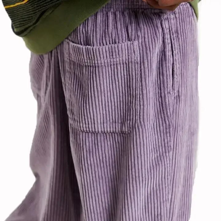 New Arrival Streetwear Oversized Sweatpants Heavyweight Casual Wide Leg Corduroy Pants Men