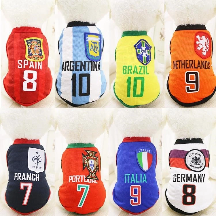 Customized Football Basketball Pet Apparel Vest Dog Jerseys Soccer Team Pet Dog Jersey T-Shirt