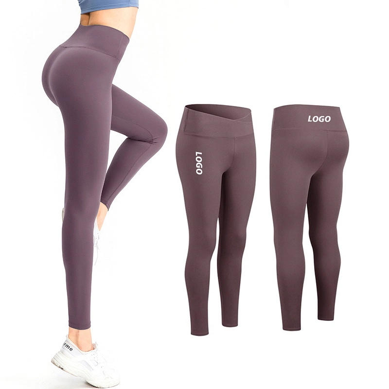 Factory Wholesale Tiktok Hot Running Tights V-Cut Exercise Trousers Pants for Women, Custom Yoga Wear Sports Sexy Gym Leggings with V Waistband