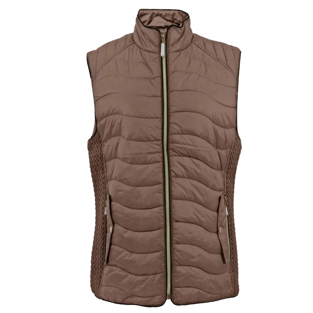 High Quality Ladies 20d Soft Nylon Waterproof Synthetic Insulated Sherpa Lined Vest