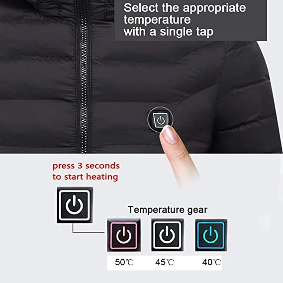 Heated Jacket Fake Down Heated Jackets Men Women Heated Coat Winter Jackets