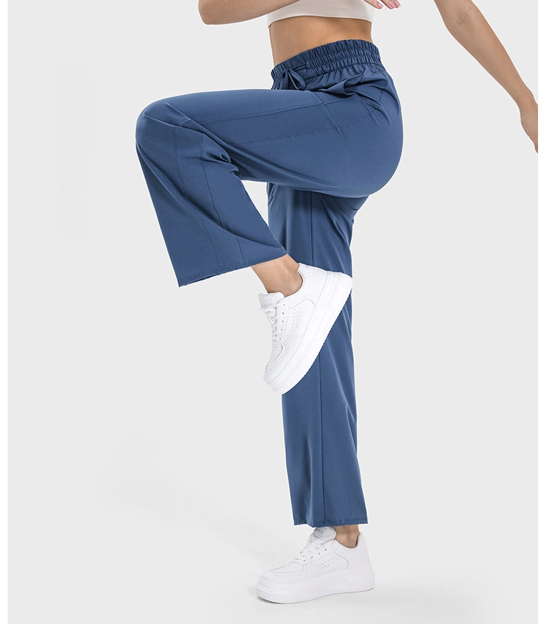 Women Pocket Pants High-Waist Hip Lift Casual Sports Pants