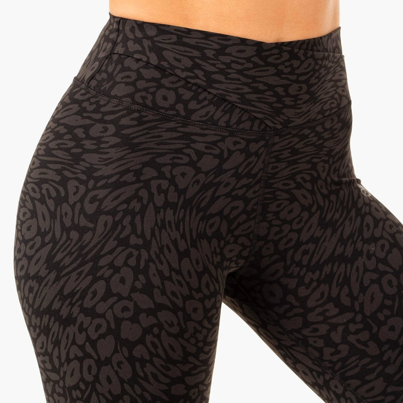 High Quality Sexy Girls Workout Gym Leggings Quick Dry Custom Leopard Print Yoga Pants Women