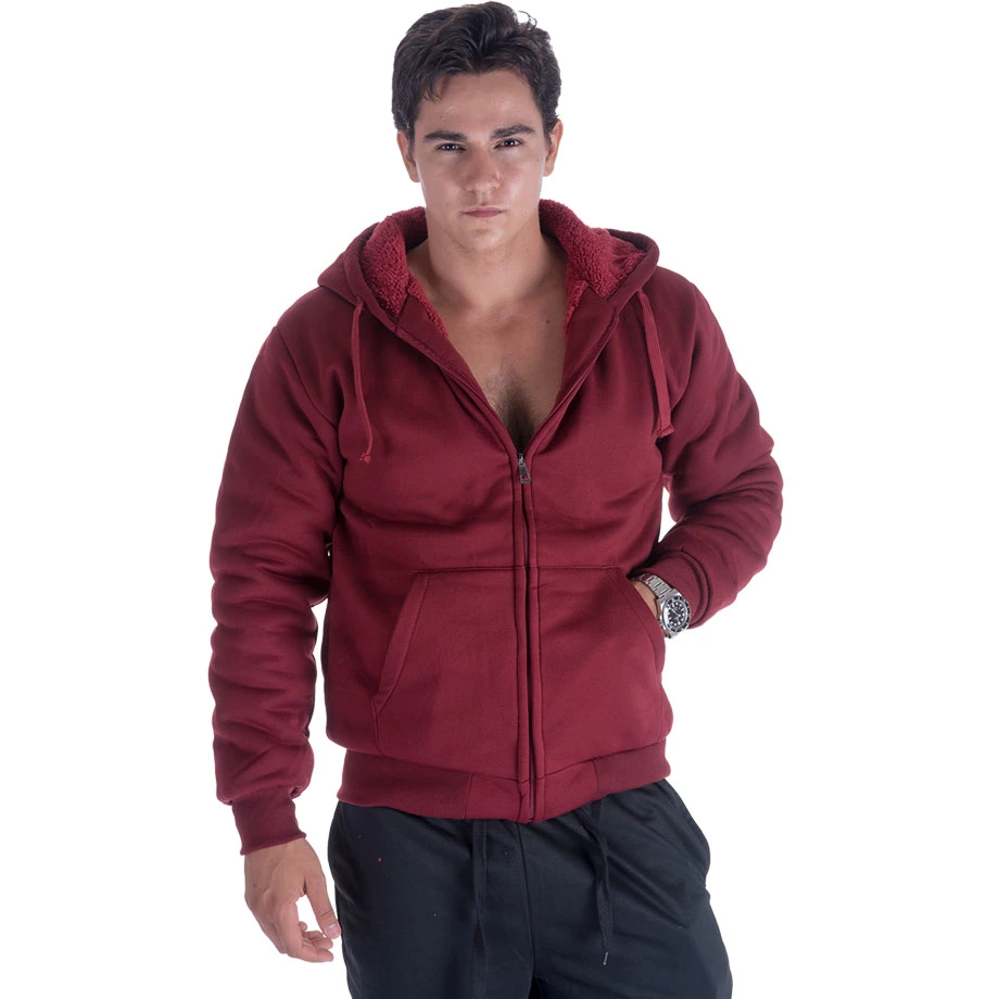 Men&prime; S OEM/ODM New Styles Fashion Basic Type Outdoor Styles Sherpa Lined Men&prime; S Hoodie Hooded Jacket