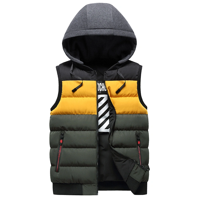 Wholesale Down-Like Padding Vest for Winter Sleeveless Jacket Hoodies Style