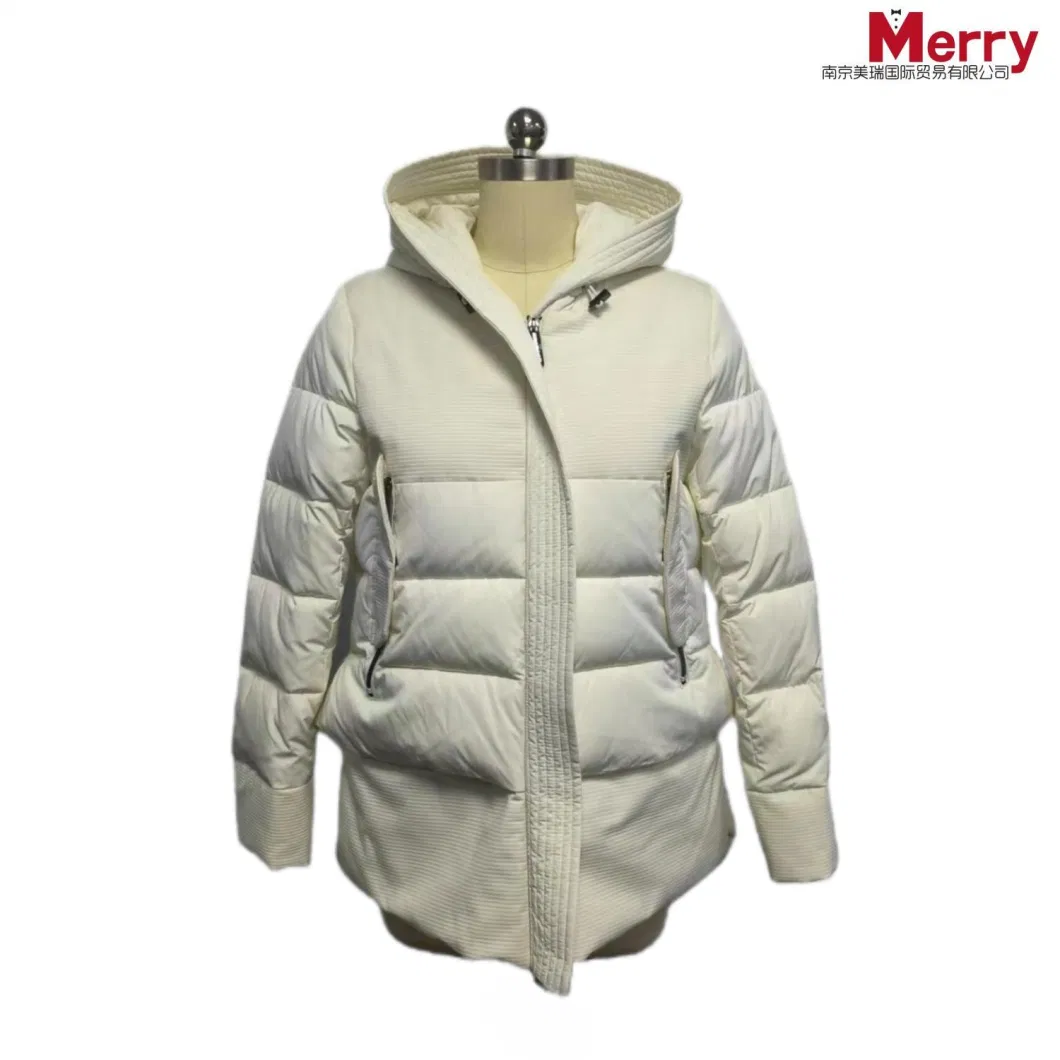 Elegant Women Coat Down Winter Apparel Fashion Light Clothing Jacket with Hooded