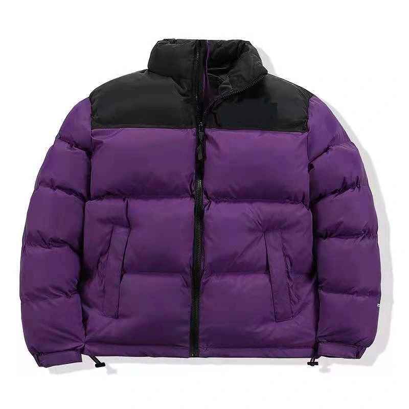 2022 Winter Outdoor Warm Men Women Puffer Jacket High Quality Pocket Zipper Stand Collar Coat Multicolor Black Down Jacket