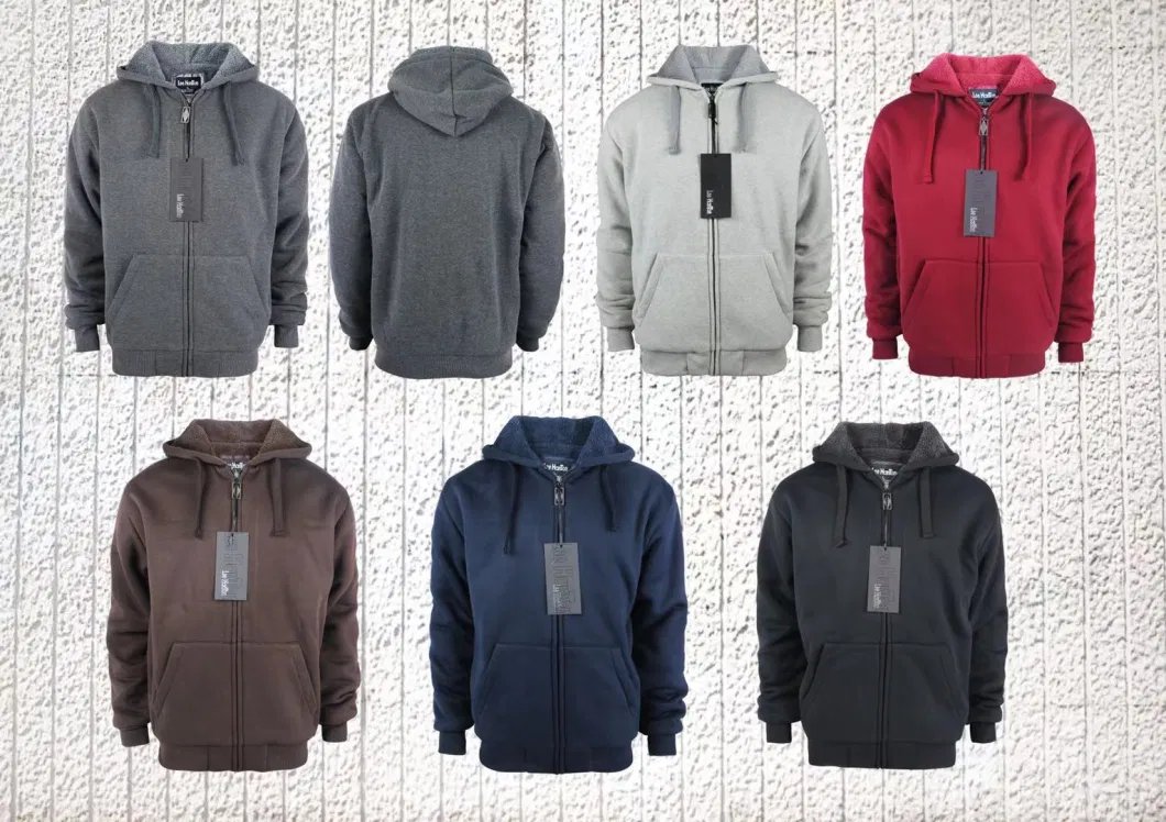 Men&prime; S OEM/ODM New Styles Fashion Basic Type Outdoor Styles Sherpa Lined Men&prime; S Hoodie Hooded Jacket