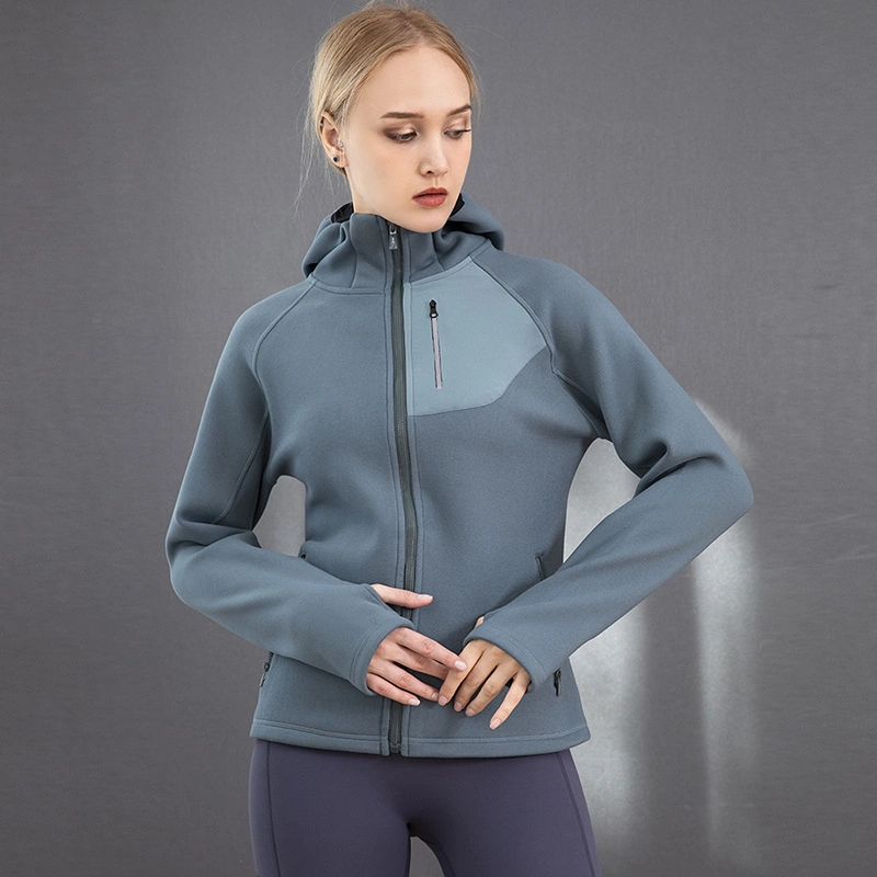 Women&prime;s Outdoor Jacket with Double Layer Composite Velvet for Warmth