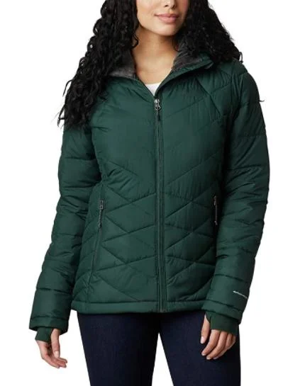 Women Winter Coat Synthetic Fibers Down Jacket with Hood and Zipper