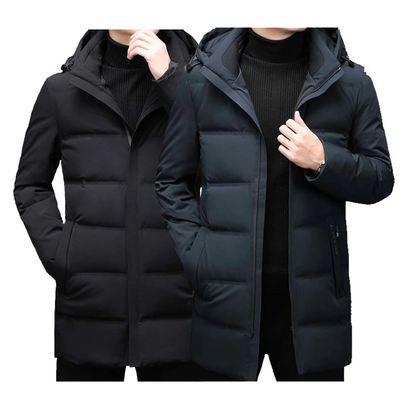 Winter Customized High Quality Fitness Polyester Duck Down Long Puffer Coat