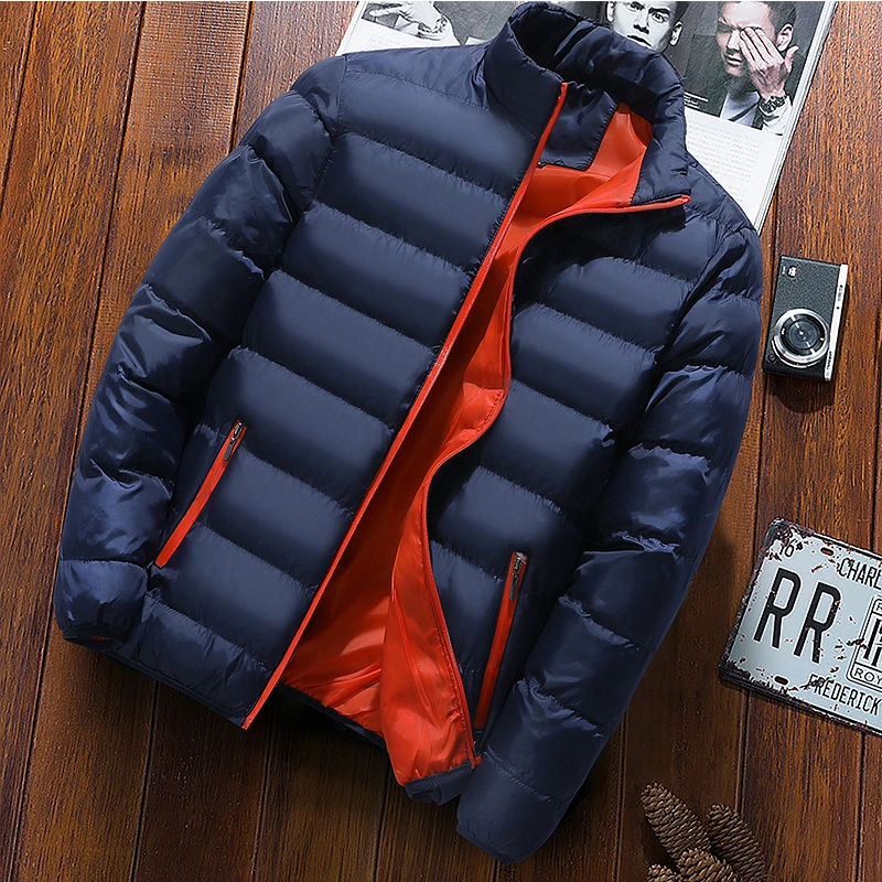 Wholesale Factory Mens Winter Down Jackets Coats Custom Long Sleeves Cropped Padded Puffer Jacket for Men