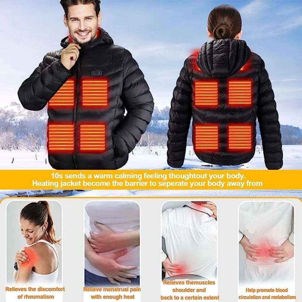 Heated Down Jacket with Ultra-Lightweight Desion and Packable Construction