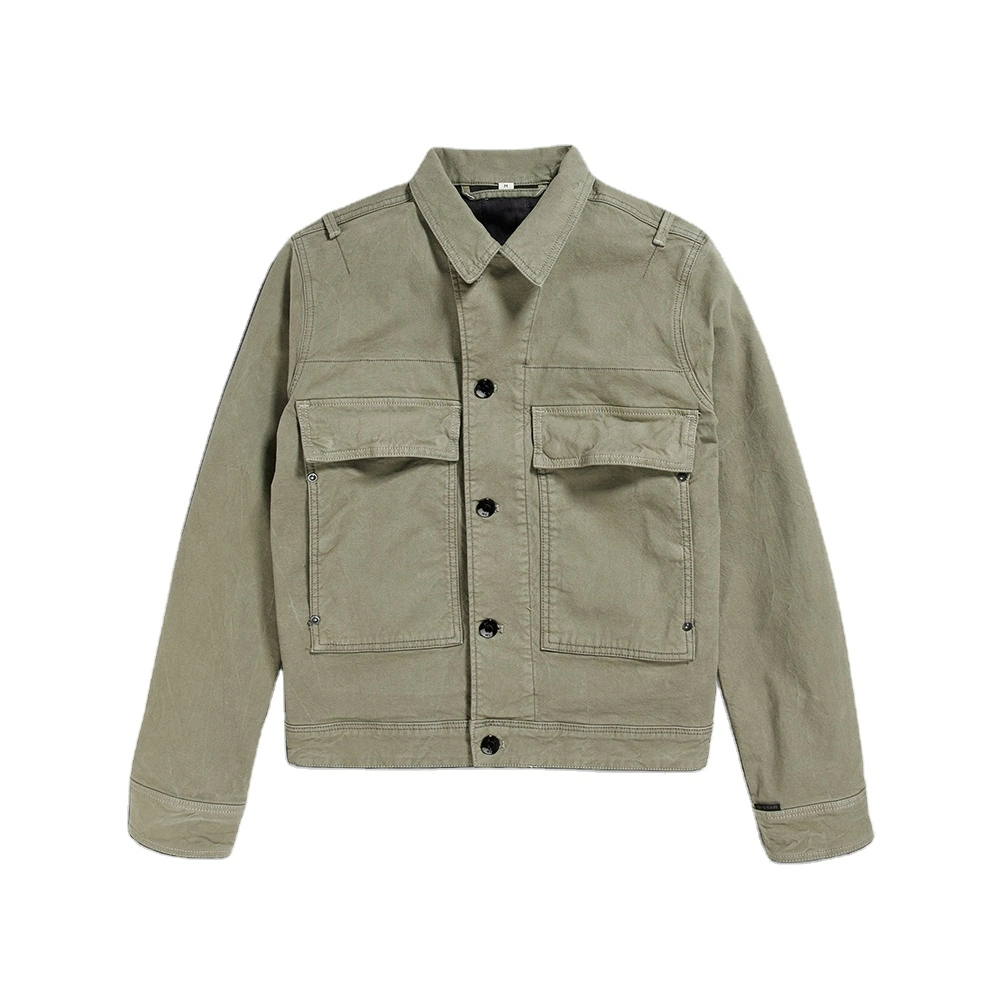 OEM Custom Casual Turn Down Collar Long Sleeves Single Breasted Cropped Jacket