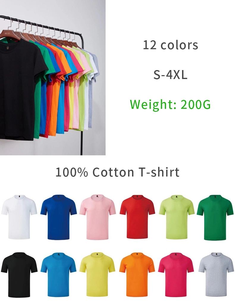 Wholesale Factory 100% Cotton Oversize T-Shirts Unisex Blank Sports Plain Printing T-Shirt OEM Custom Logo