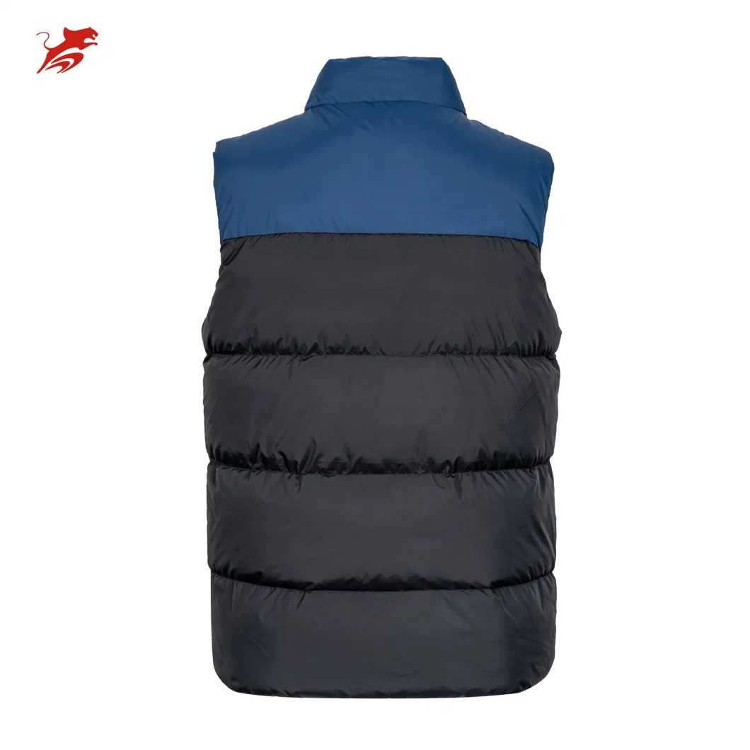 Asiapo China Factory Customized Mens Outdoor Down Vest Winter Fashion Sleeveless Bubble Jackets Vest for Men Sports Running Fishing Vest