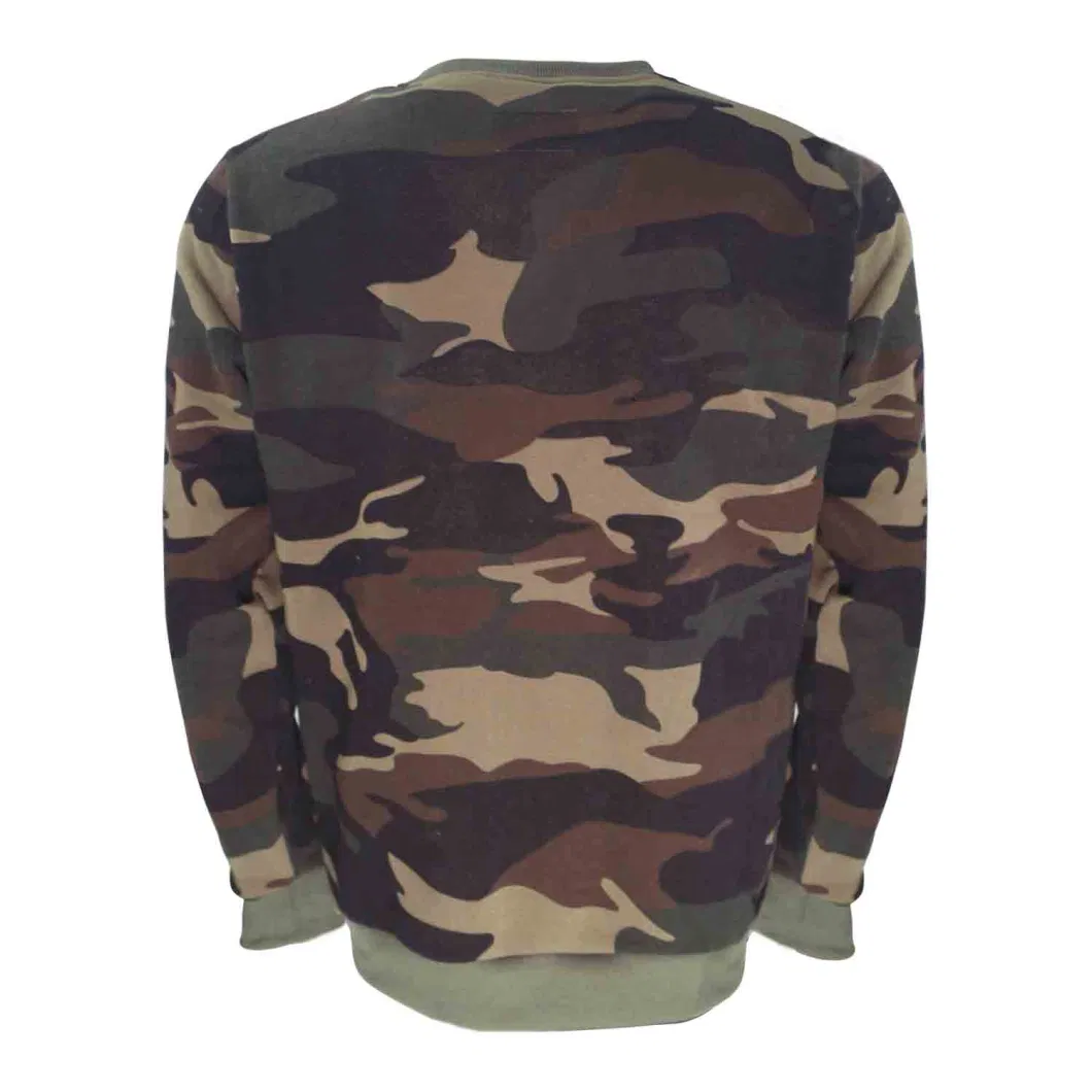 Custom Logo Camo Hoodies OEM Service Solid Color Mens Pullover