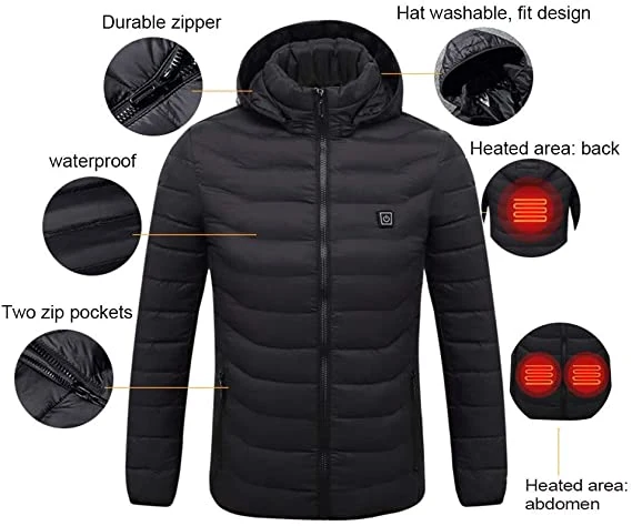 Heated Jacket Fake Down Heated Jackets Men Women Heated Coat Winter Jackets