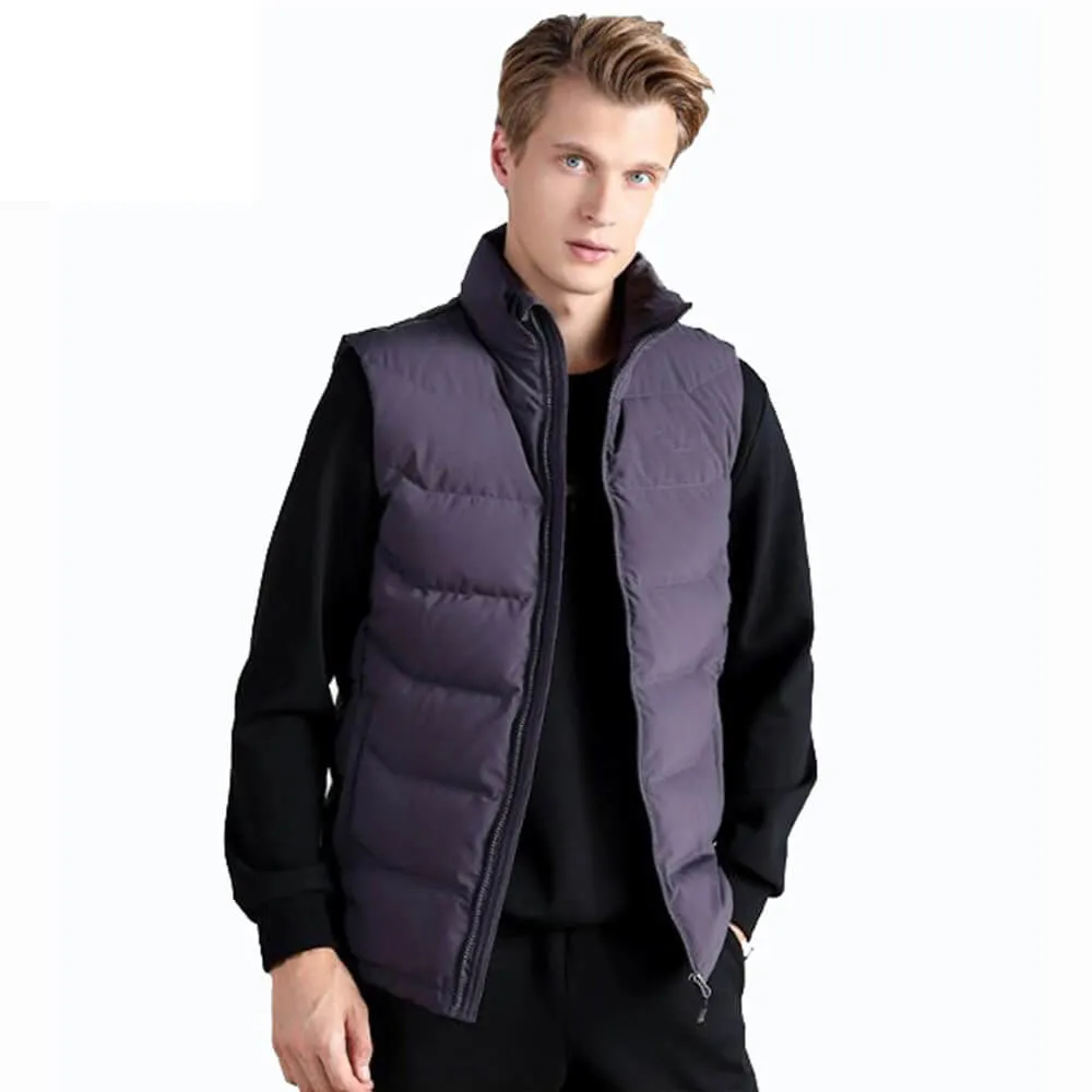 Wholesale Men Thick Camping Windproof 100% Nylon Vest Duck Down Jacket