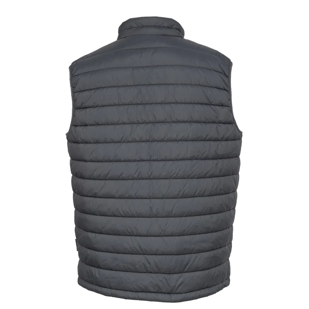 Men&prime;s Light Weight Warm Sleeveless Jackets Padded Quilted Fake Down Vest Puffer Jacket Vest