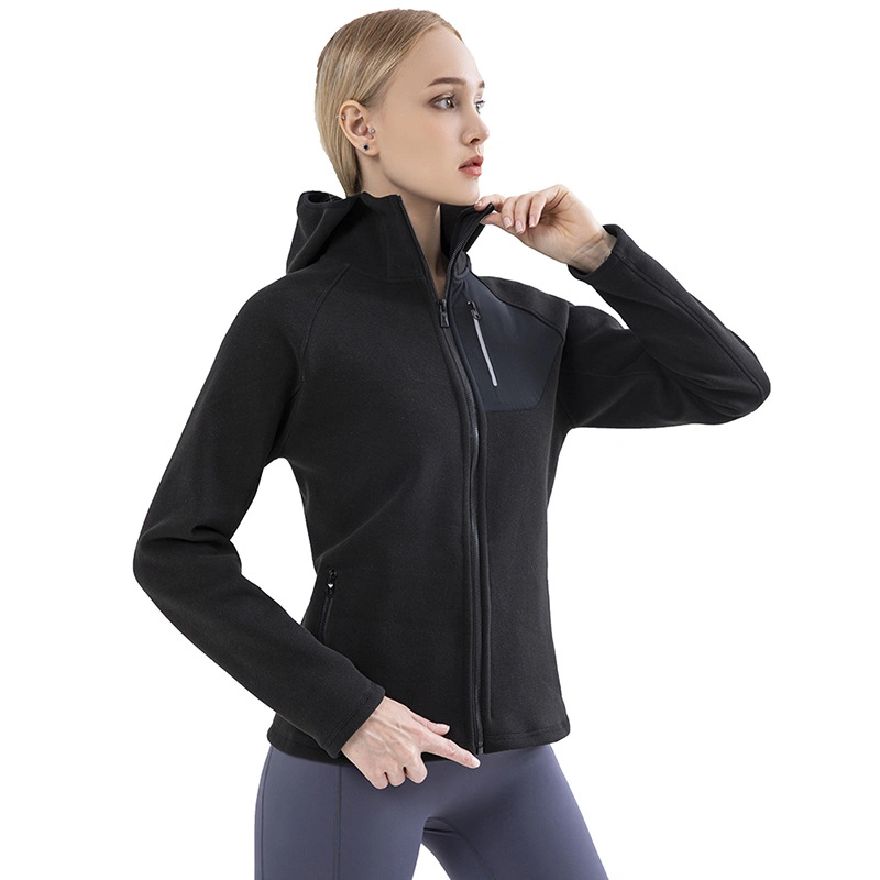 Women&prime;s Outdoor Jacket with Double Layer Composite Velvet for Warmth