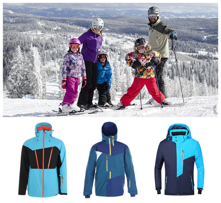 Outdoor Winter Professional Ski Jacket Woman with Hood