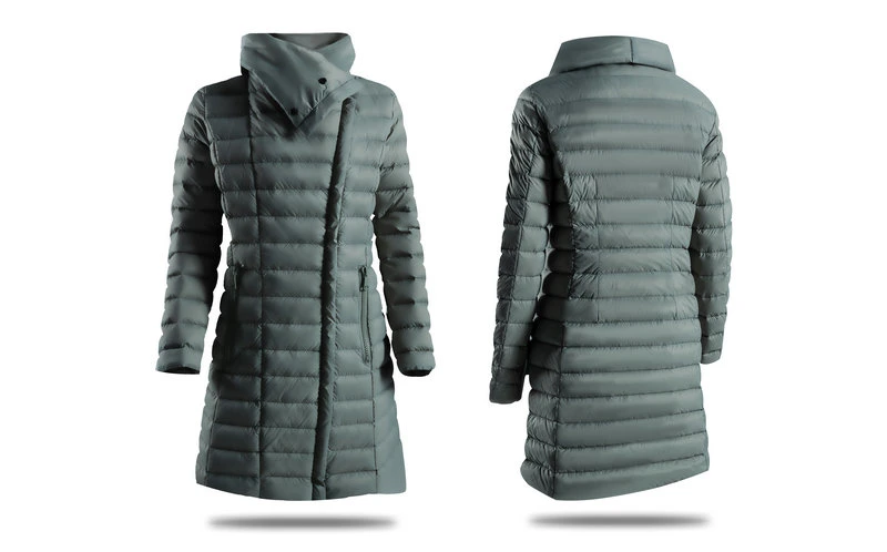 Custom Padding Puffer Jacket 90% Down Women Winter Jacket Fashion Lady Long Parka Coat