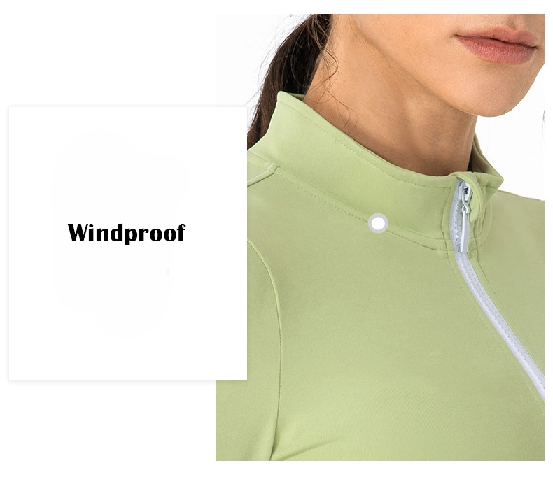 Custom New Full Zip Fitness Running Sweatshirt Hot Sell with Thumb Hole Windproof Jacket