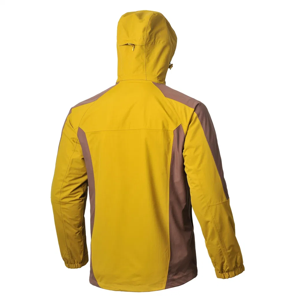 Men&prime;s Outdoor Warm Heated Jacket Winter Yellow Color Windbreaker Waterproof Jacket