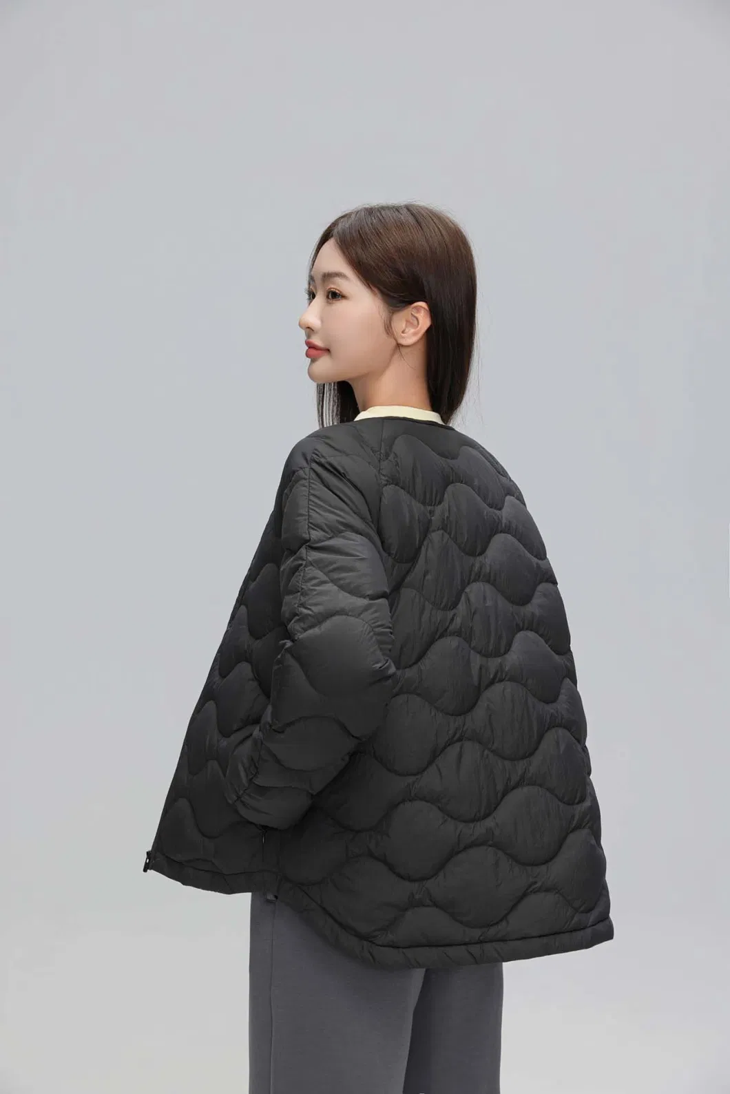 Factory Lightweight Winter Down Jacket Nylon Duck Down Coat for Women