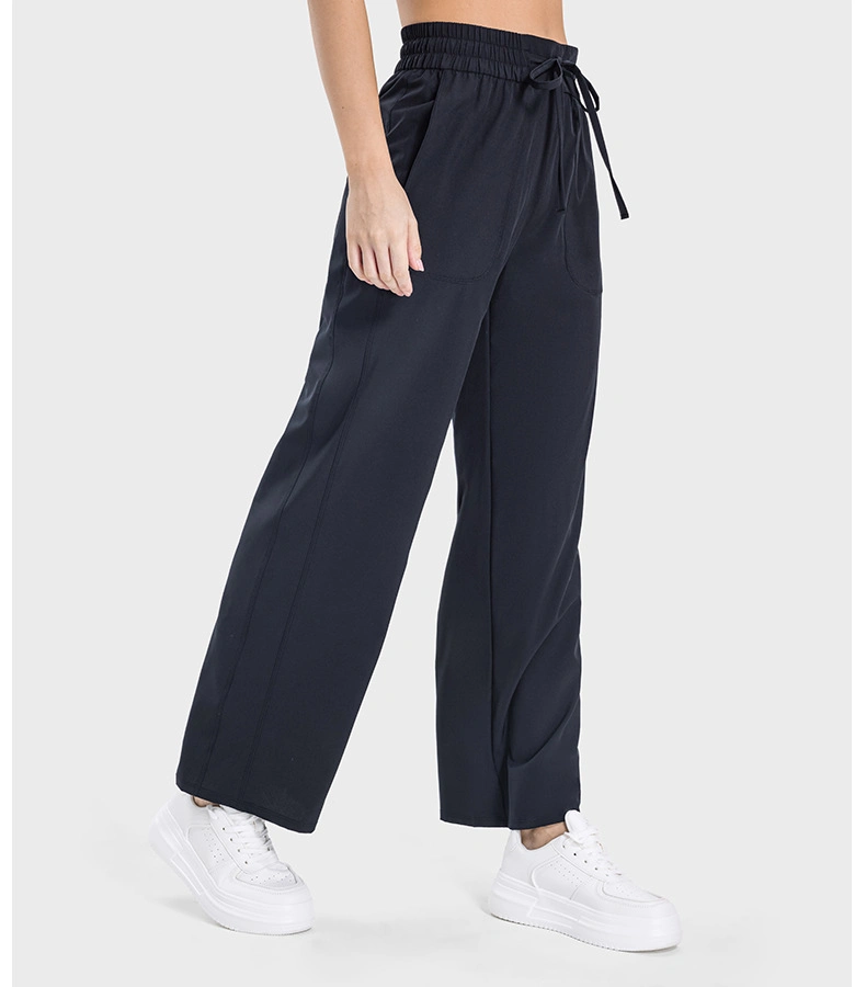 Women Pocket Pants High-Waist Hip Lift Casual Sports Pants