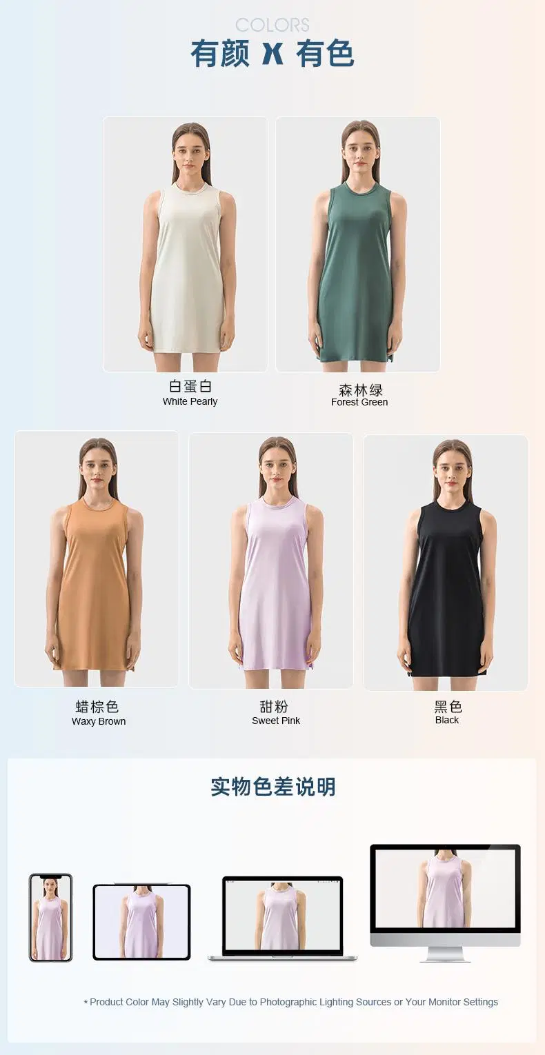 Wholesale Custom Women&prime;s Summer Cool Dry Casual Jumpsuit Golf Sleeveless Tennis Dress