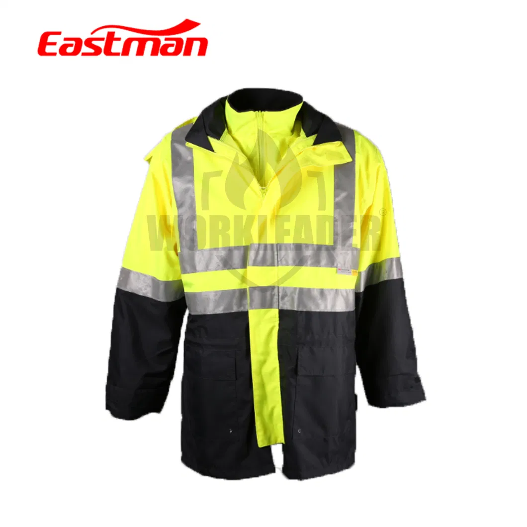 Waterproof Hi Vis Reflective Safety Working Jackets Raincoat for Winter