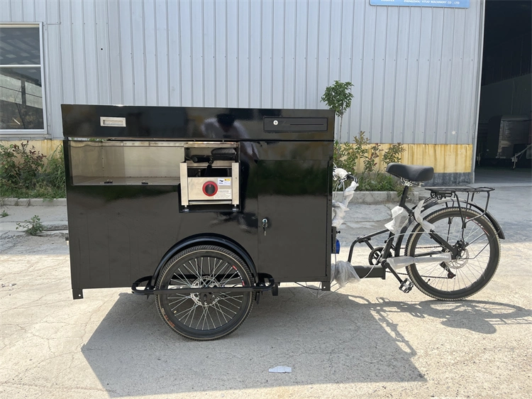 2023 Professional Customization with Electric 3 Wheel Bicycle Food Cart Manufacturer Street Food Cart with Water Sink