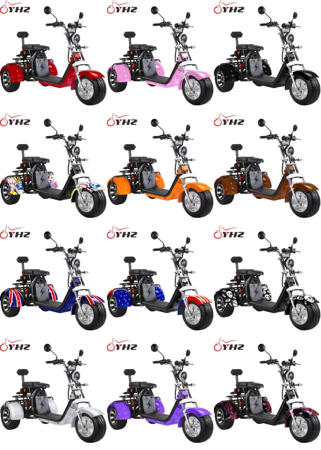 CE 2000W Adults Electric Scooter Electric Scooter Tricycle EEC Bike Motorcycle 2000W60V40ah