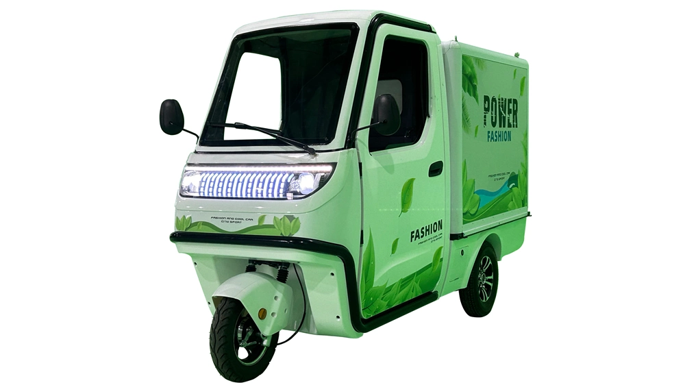 Eco-Freindly Cargo Electric Tricycle Equipped with Closed Cabin