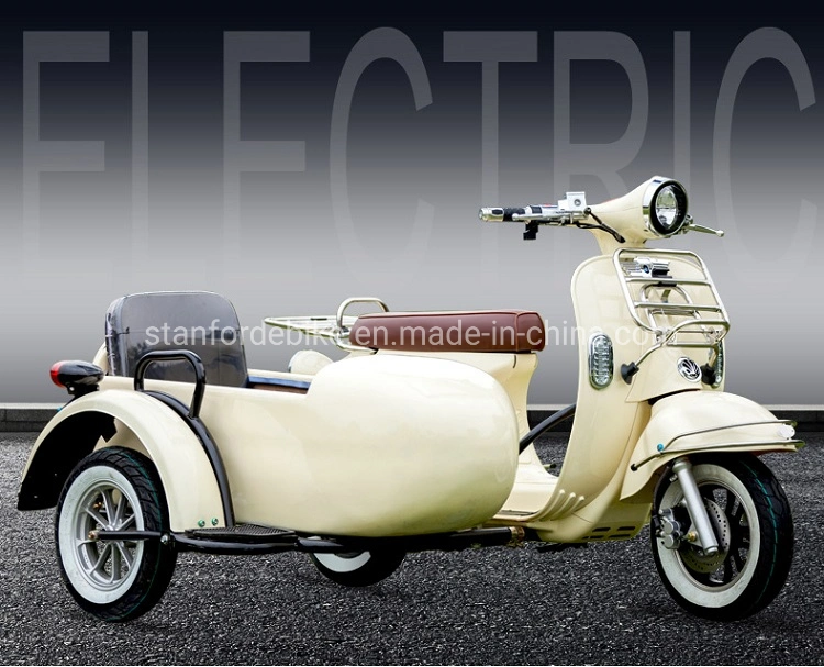 Vintage Factory Sale 1500W Electric Tricycler Sidecar Electric Cargo Tricycle Adult