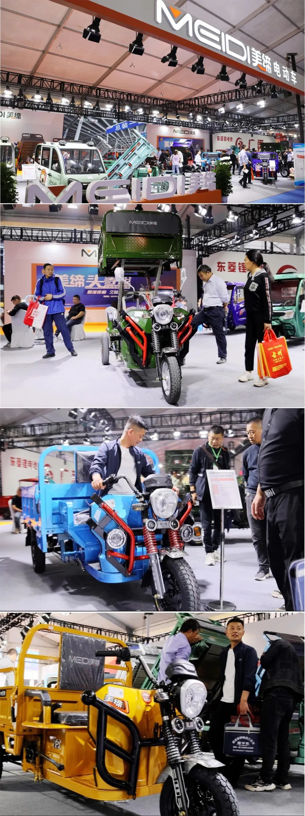 Xuzhou Manufacturer Customizable Taxi Use 1200W Electric Tricycle for Adults