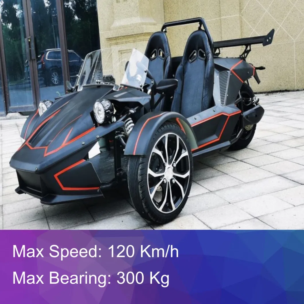 Three Wheel Electric Tricycle, 72V 2 Seat Electric Reverse Trike, Special Tricycle with Whole Sale Price