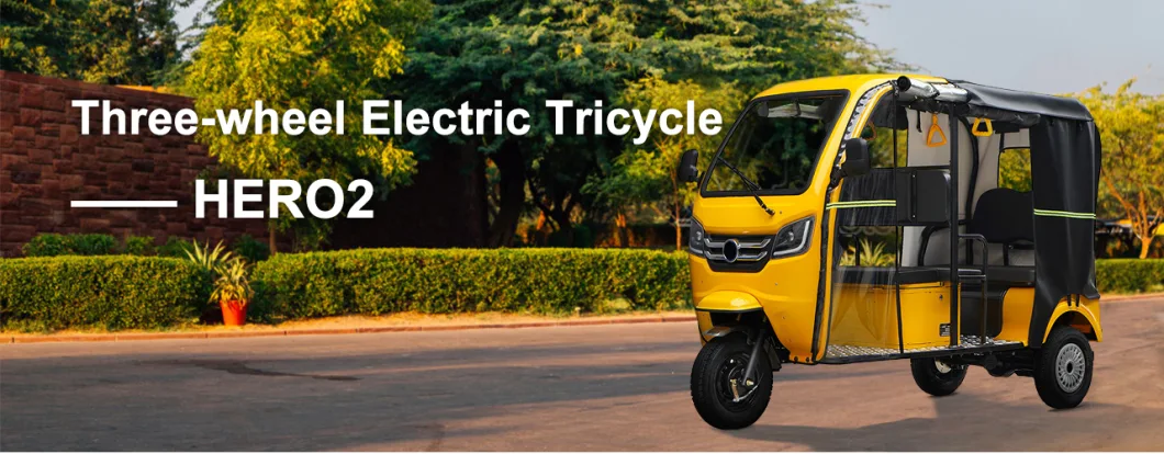 High Quality Hot Sale Disc Brake 1500W Motor 2024 New Arrival 3 Wheel Electric Car 5 Seat Tricycle Auto-Rickshaw