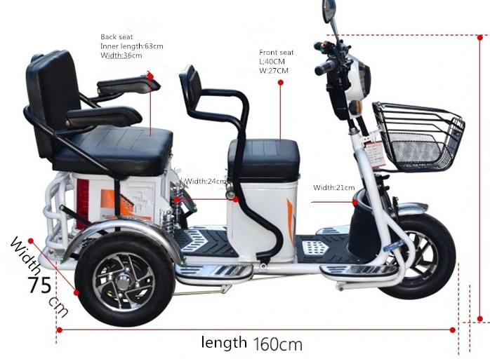 High Quality Motorized Electric Tricycle with Seats Mini Bus for Adults Passenger/for Cargo with Cheap Price